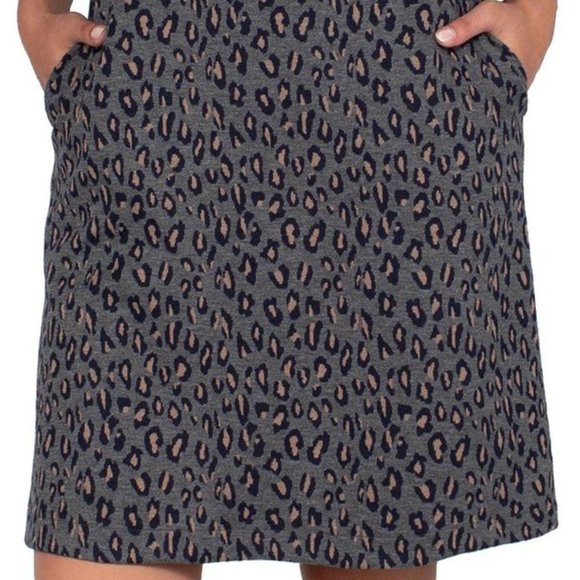 Nicole Miller Leopard ¾ Sleeve Dress Side Pockets NWT S - Picture 5 of 5